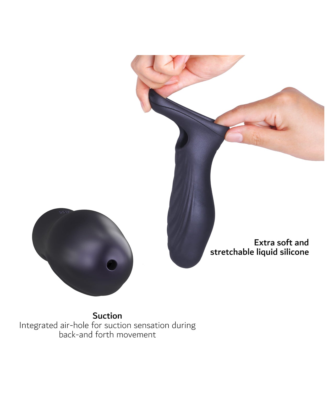 Man Wand RYZER Max Penis Sleeve - Black Plum by Man Wand
