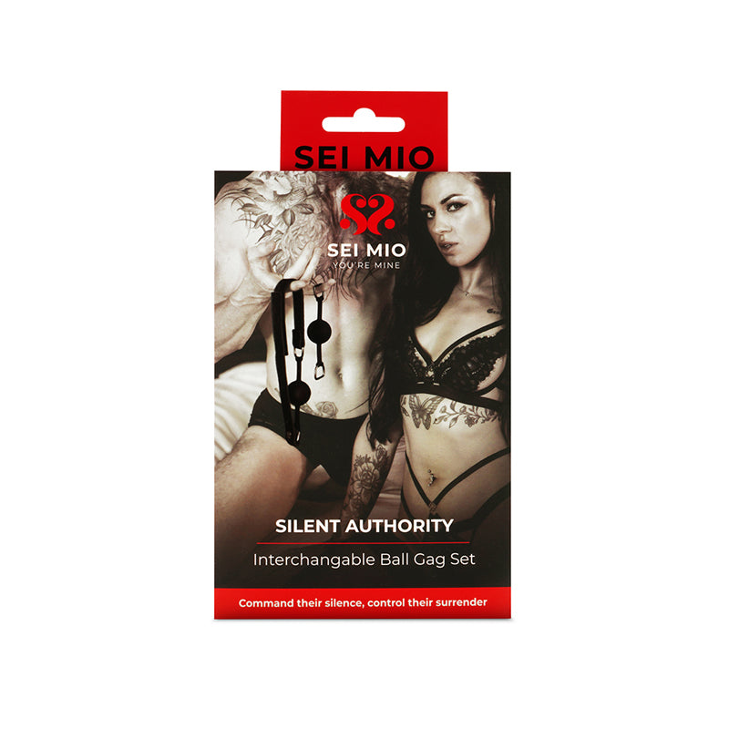 SEI MIO Silent Authority Progressive Interchangeable Ball Gag Set by Creative Conceptions LLC