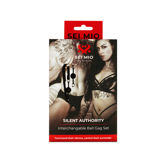 SEI MIO Silent Authority Progressive Interchangeable Ball Gag Set by Creative Conceptions LLC