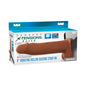Fantasy X-Tensions Elite Vibrating Hollow Silicone Strap-On 8 in. Brown by Pipedream