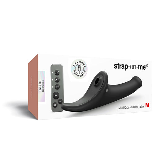Strap-On-Me Multi Orgasm Dildo Medium Black by Lovely Planet USA
