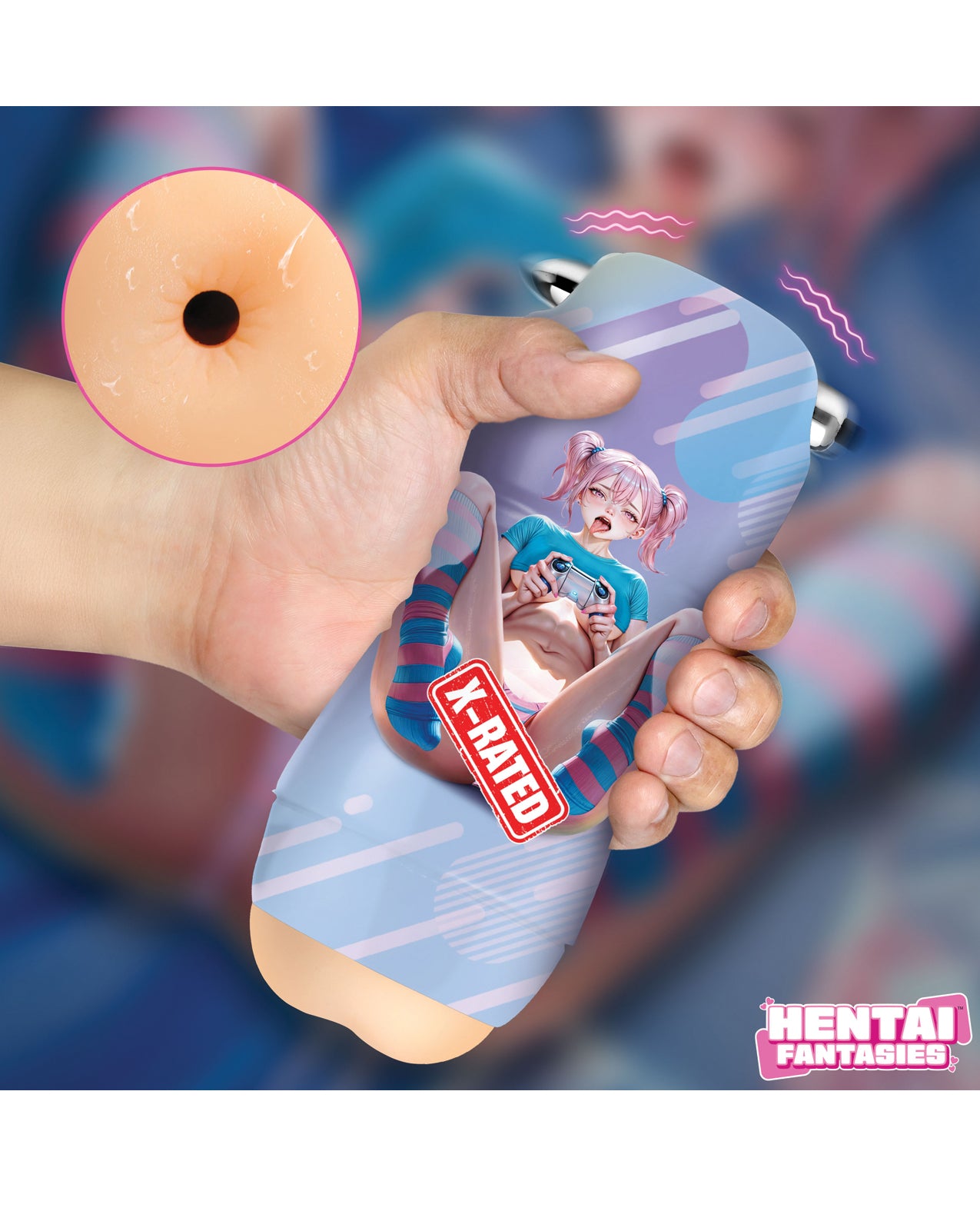 Hentai Fantasies Haruka the Gamer Girl Vibrating Ass Stroker by Hentai Fantasies