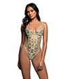 Daisy Tease Embroidered Daisy Lace Teddy by Roma Confidential