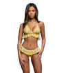 Lacy Sweet Flutter Lace Bralette w/Matching Panty 2 pc Set - Yellow S/M by Roma Confidential