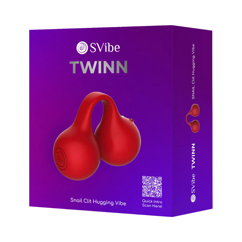 SVibe Snail Twinn Finger Vibrator Cherry (No App) by Amoreo Europe SL