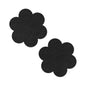 Pastease Everyday Reusable Pasties Onyx Flat Black Vegan Suede Flower Nipple Covers by Pastease
