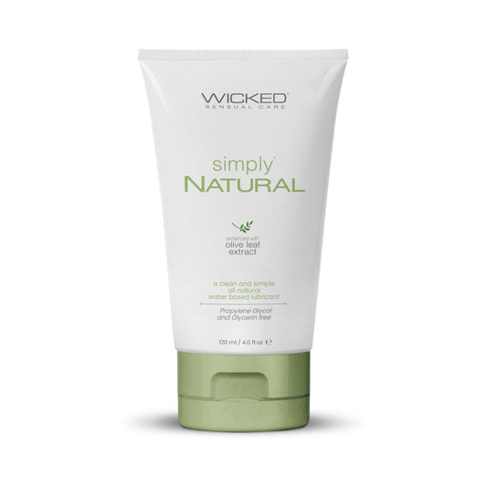 Wicked Simply Natural Aqua Enhanced with Olive Leaf Extract 4oz by Wicked Sensual Care Collection