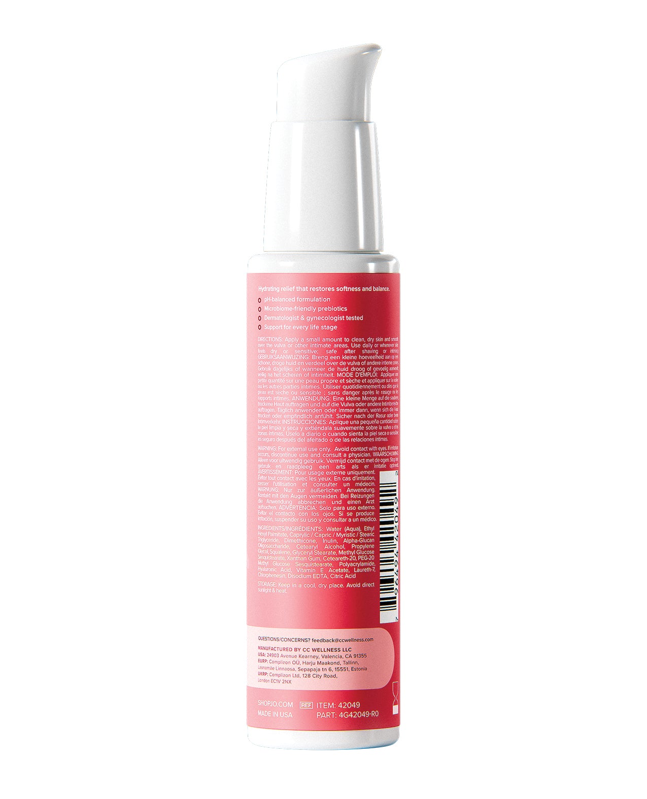 JO Vitalize Nourish Restoring Intimate Moisturizer - 2 oz Bottle by System JO