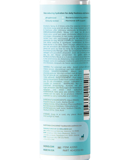 JO Vitalize Balance Refreshing Intimate Mist - Rose Scented - 2 oz Bottle by System JO