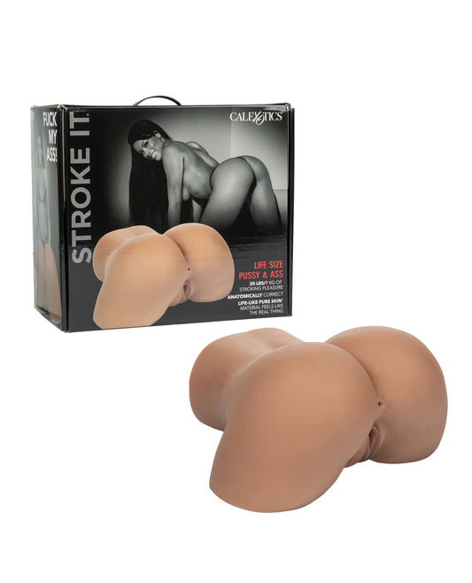 Stroke It Life Size Pussy & Ass - Brown by Stroke It