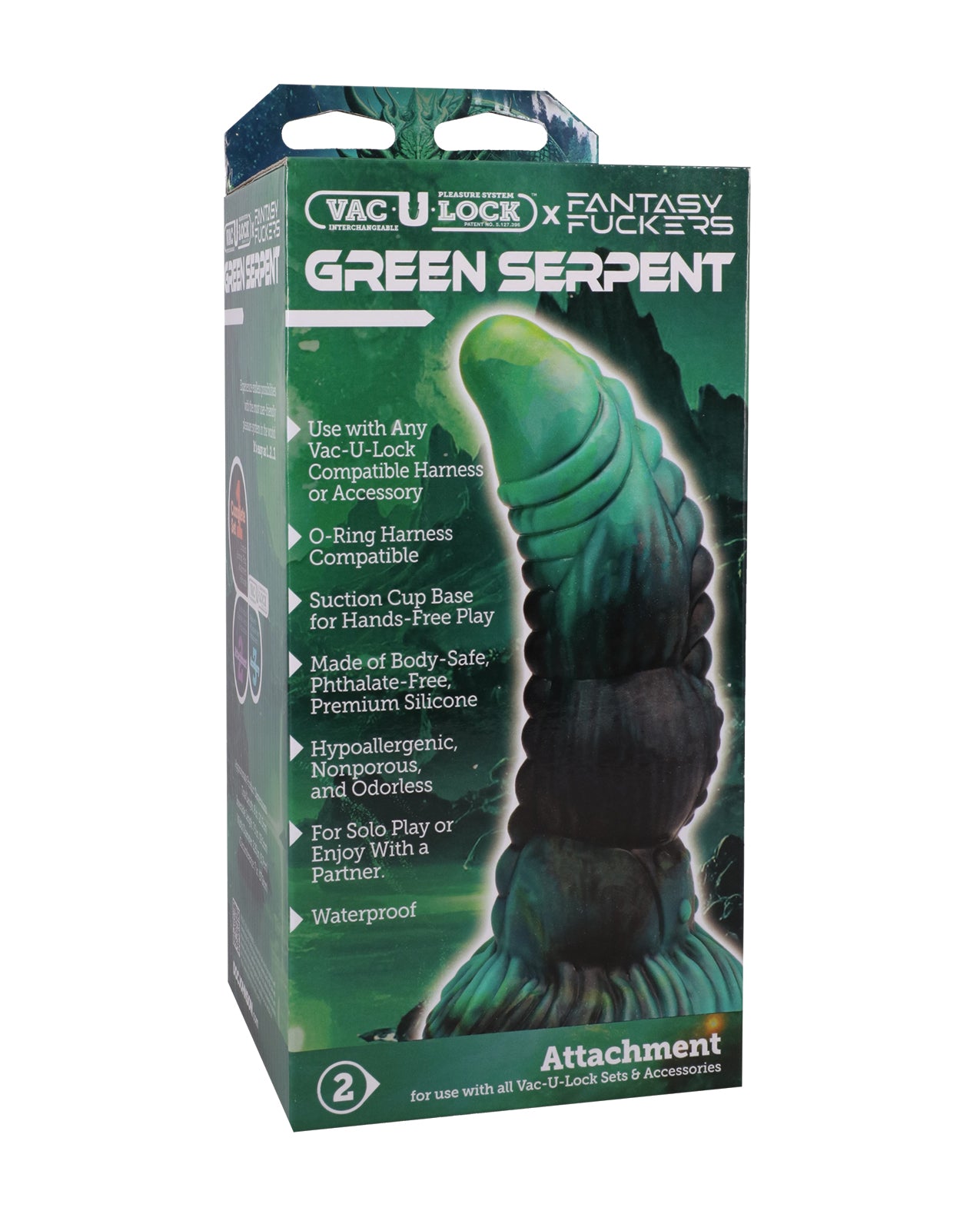 Vac-U-Lock x Fantasy Fuckers - Green Serpent - Green by Vac-U-lock