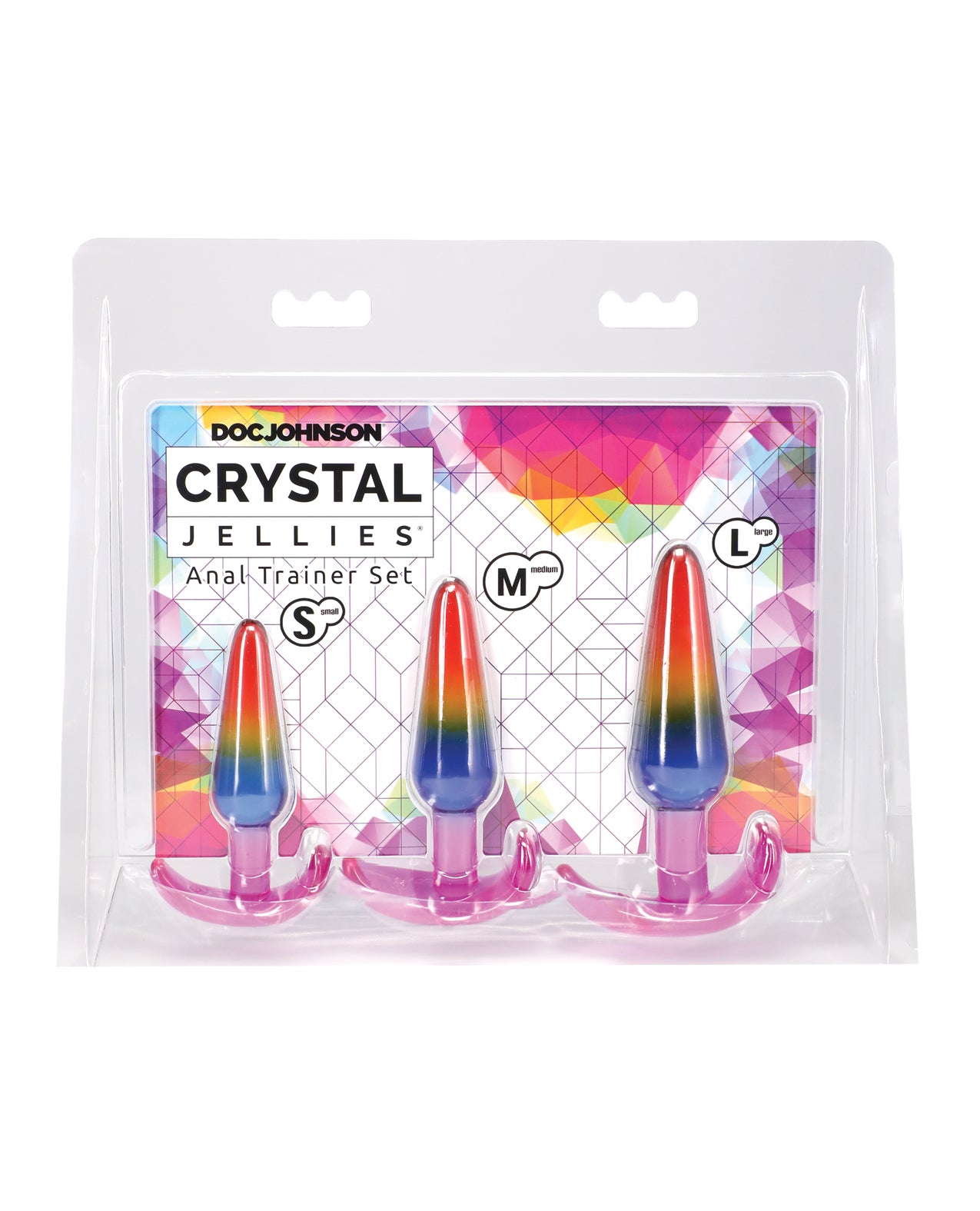 Crystal Jellies Anal Trainer Set - Rainbow by Crystal Jellies