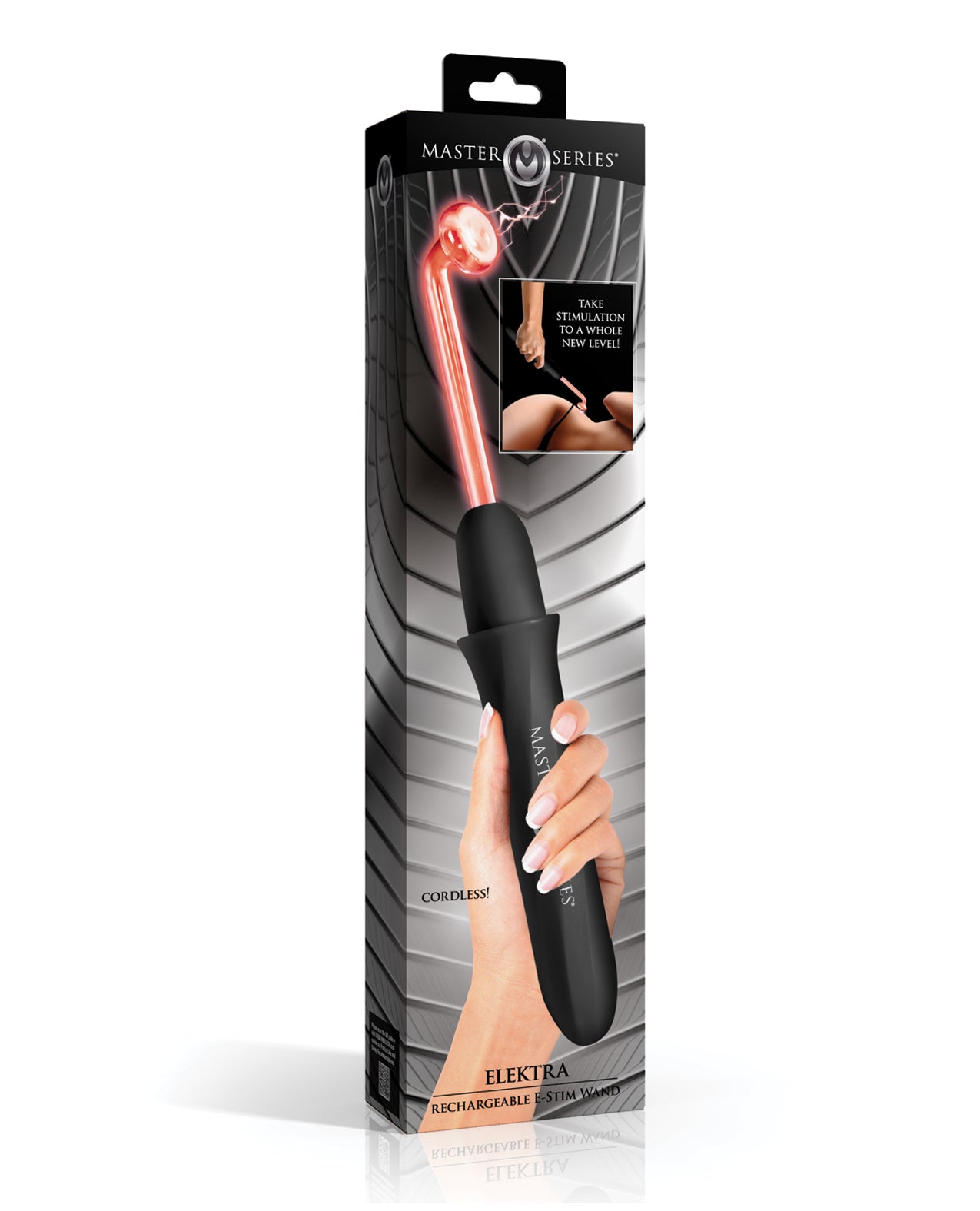 Master Series Elektra Rechargeable Violet Wand - Black by Master Series