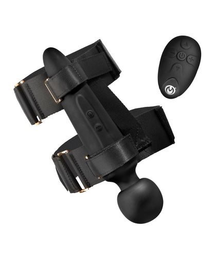 Master Series Thunderstick Thigh Strap Vibrating Wand w/Harness by Master Series