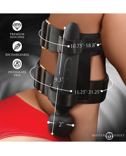 Master Series Thunderstick Thigh Strap Vibrating Wand w/Harness by Master Series