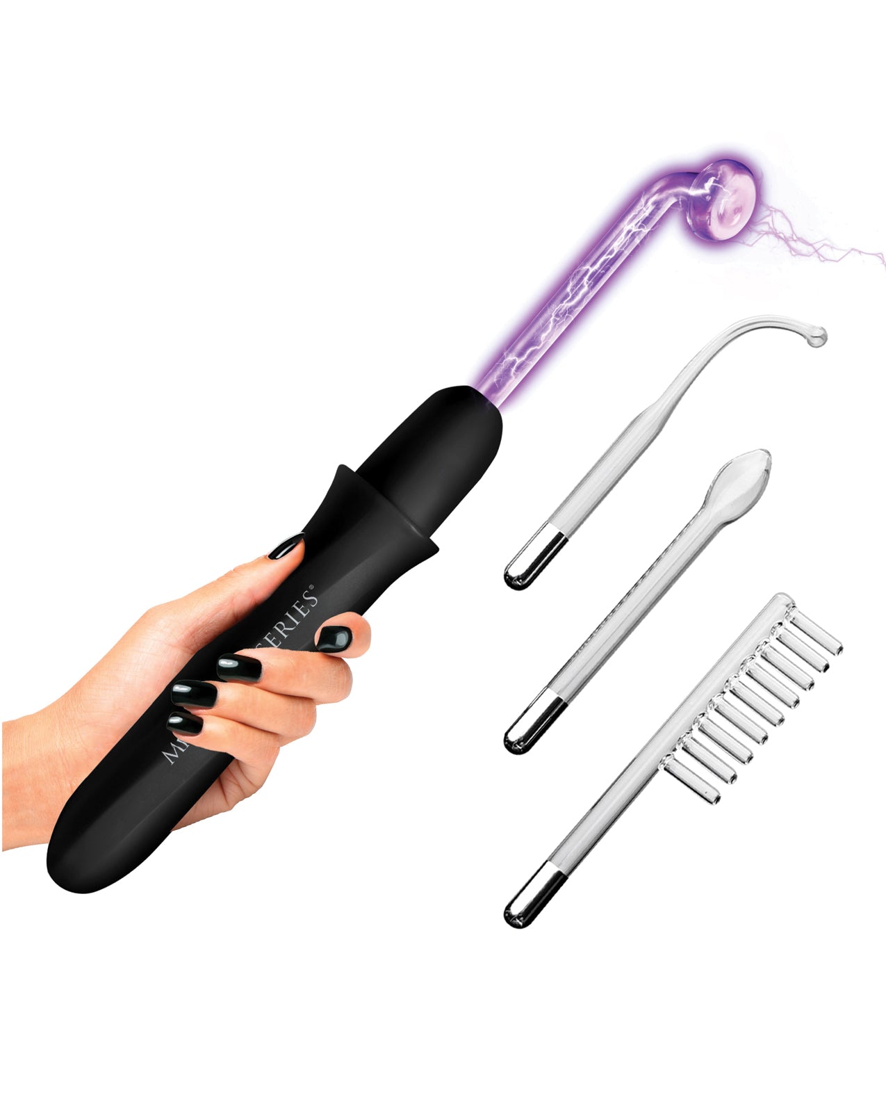 Master Series Elektrawand Rechargeable Violet Wand w/Attachments - Black by Master Series