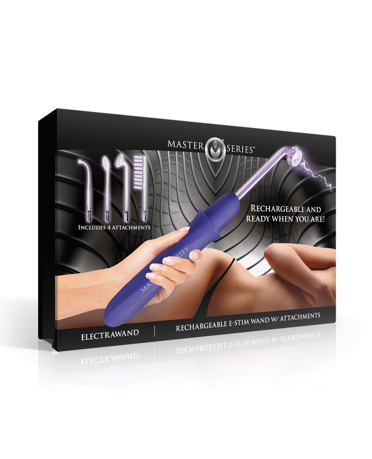 Master Series Elektrawand Rechargeable Violet Wand w/Attachments - Purple by Master Series