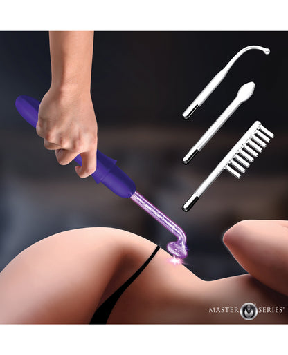 Master Series Elektrawand Rechargeable Violet Wand w/Attachments - Purple by Master Series