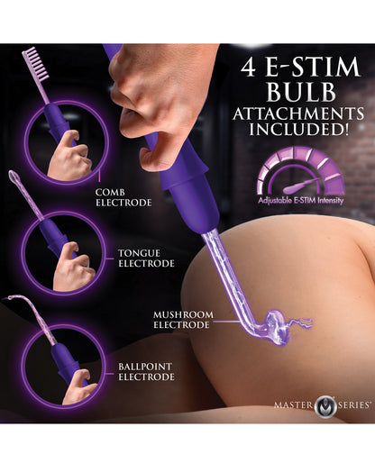 Master Series Elektrawand Rechargeable Violet Wand w/Attachments - Purple by Master Series