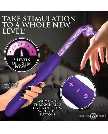 Master Series Elektrawand Rechargeable Violet Wand w/Attachments - Purple by Master Series