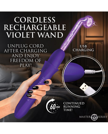 Master Series Elektrawand Rechargeable Violet Wand w/Attachments - Purple by Master Series