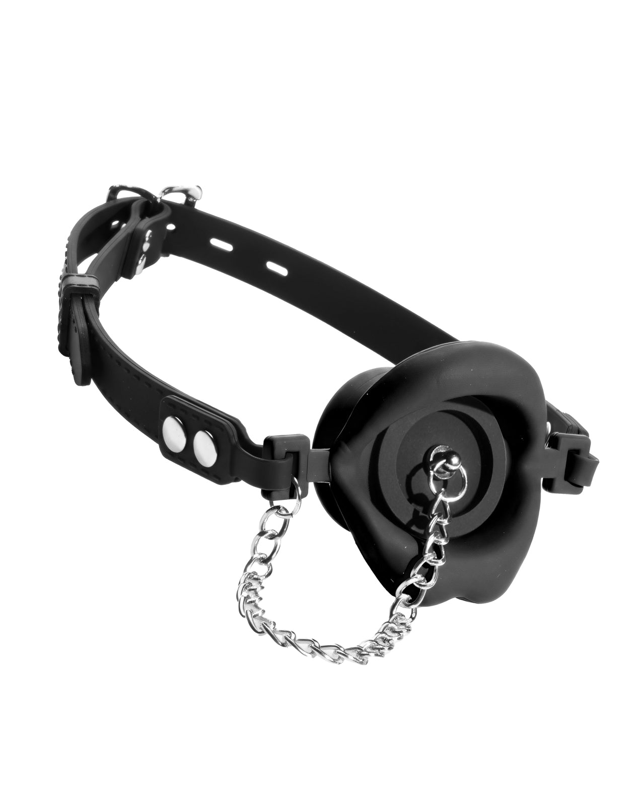 Master Series Plugged Silicone Feeding Gag - Black by Master Series