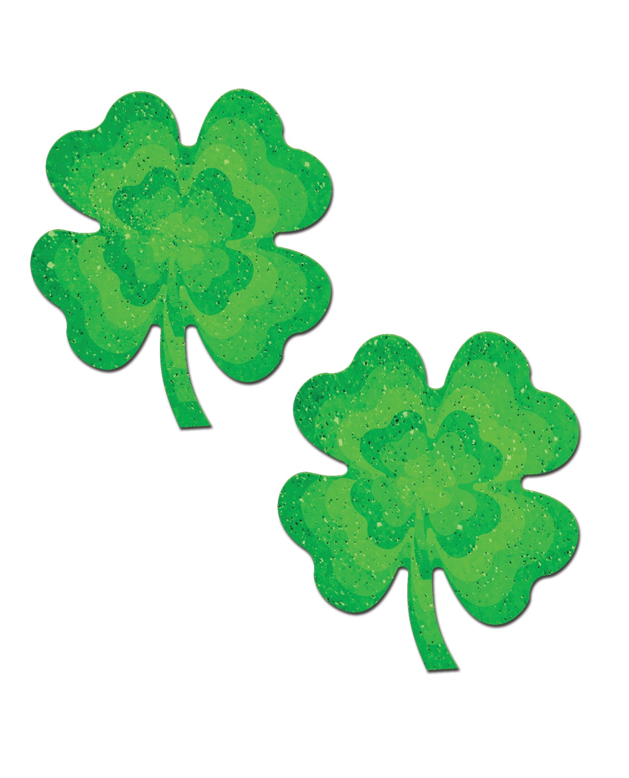 Pastease Four Leaf Clover Glitter Velvet Pumping Shamrock - Green O/S by Pastease