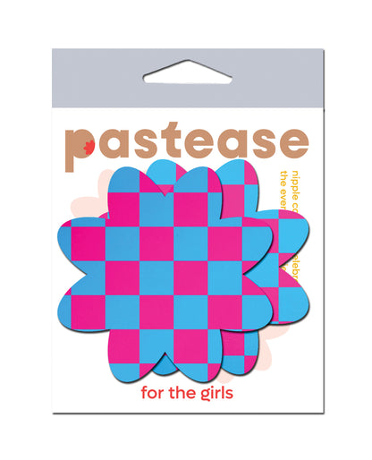 Pastease Neon Checkered Petal - Pink/Blue O/S by Pastease