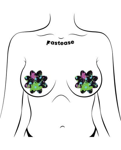 Pastease Vibrant Neon Paint Splatter Petal - Multi-Color O/S by Pastease