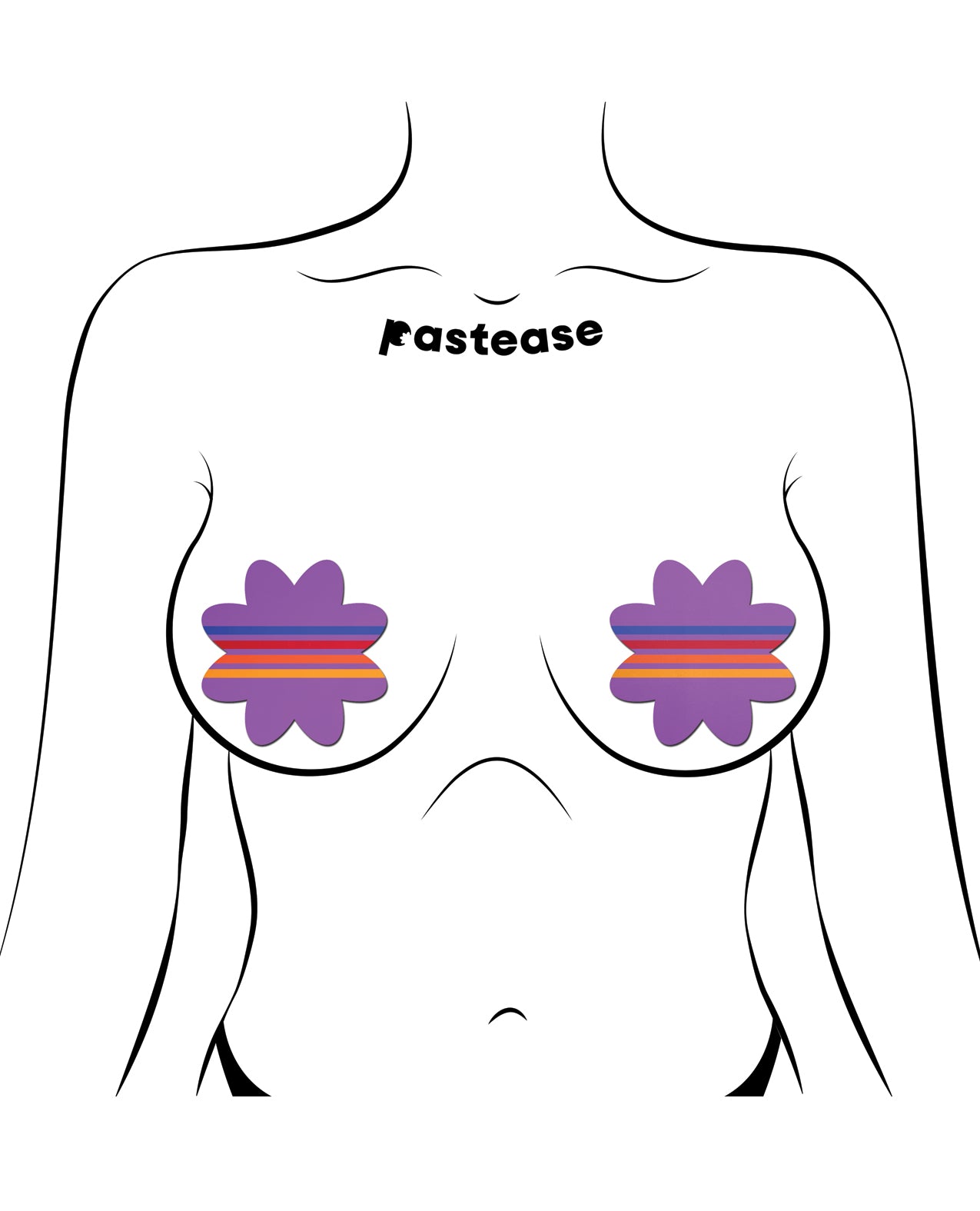 Pastease Colorful Retro - Purple O/S by Pastease