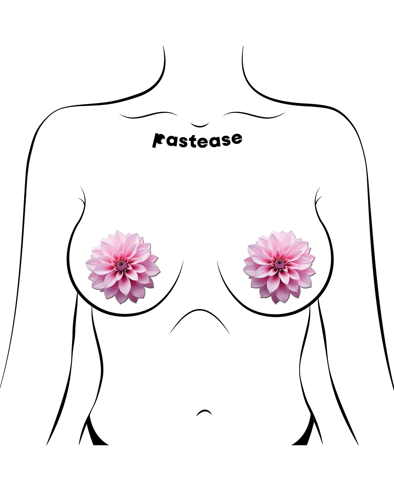 Pastease Tropical Dahlia Botanical Flower - Pink O/S by Pastease