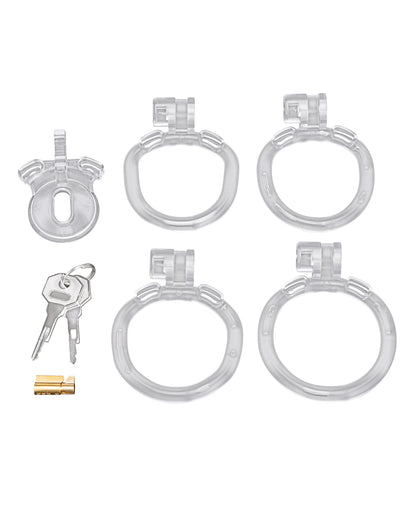 Acrylic See Thru Mini Cock Micro Chastity Cage by Blue Line