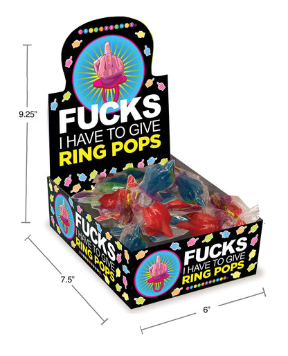 Fuck I Have to Give Ring Pop - 30 pc Display by Little Genie