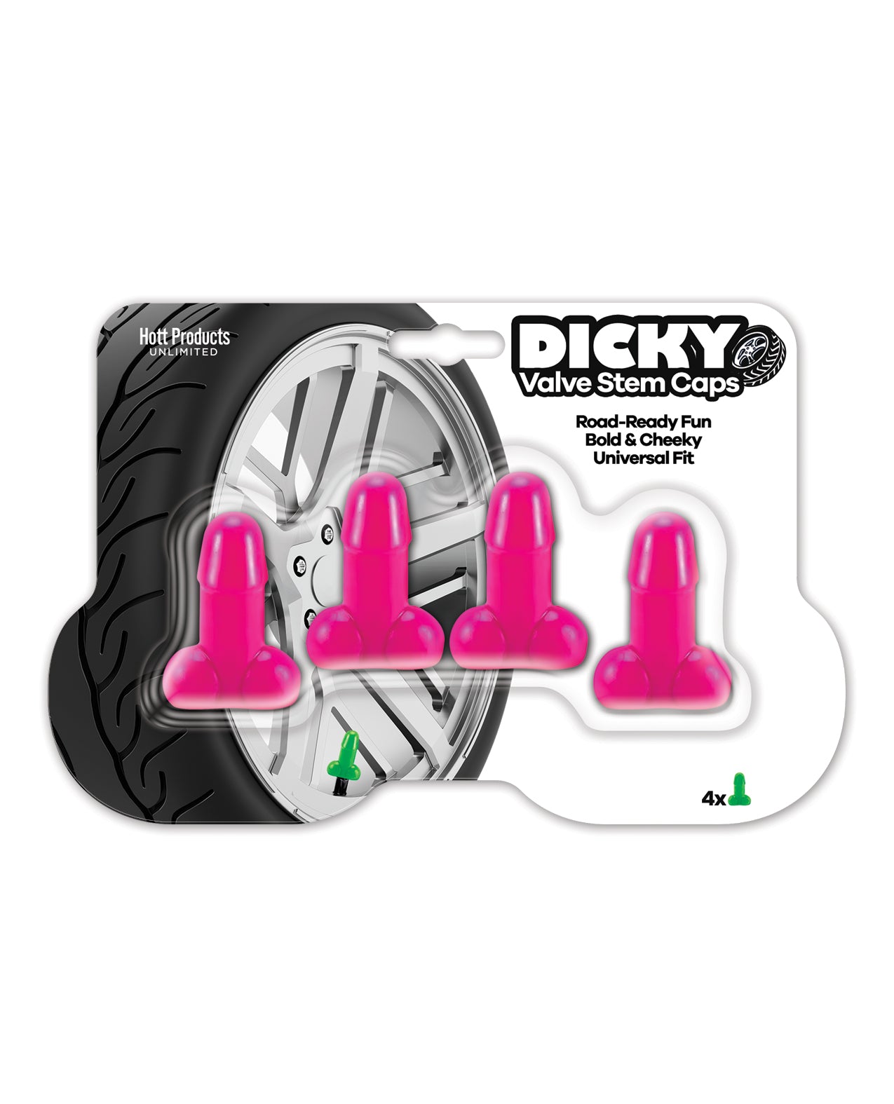 Dicky Valve Step Caps - Pink 4 Pack by Hott Products