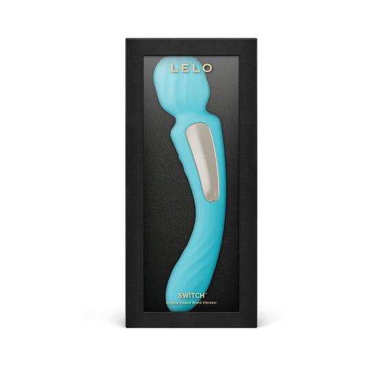LELO SWITCH Double-Sided Wand Vibrator Aqua by Lelo