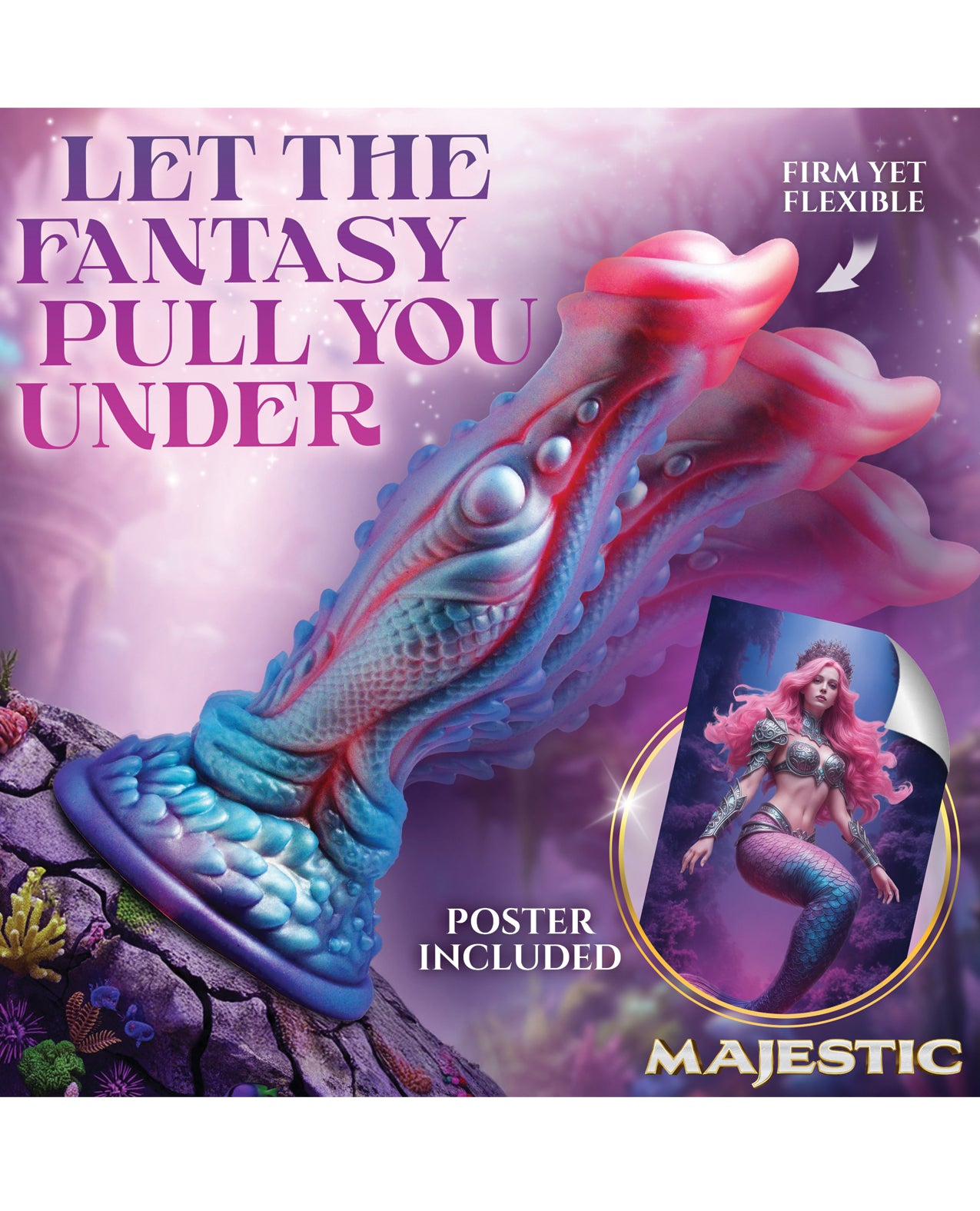 Majestic Delphine Mermaid Silicone Dildo by Majestic