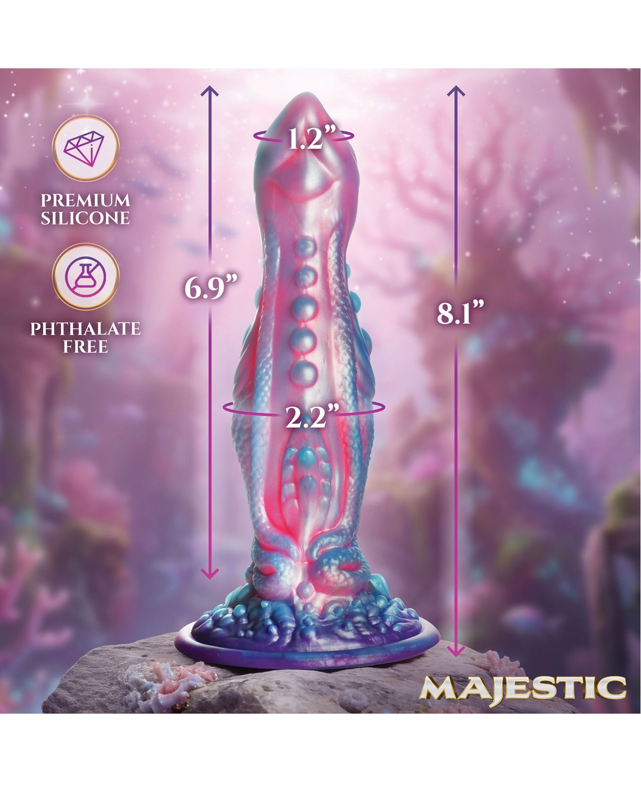Majestic Delphine Mermaid Silicone Dildo by Majestic