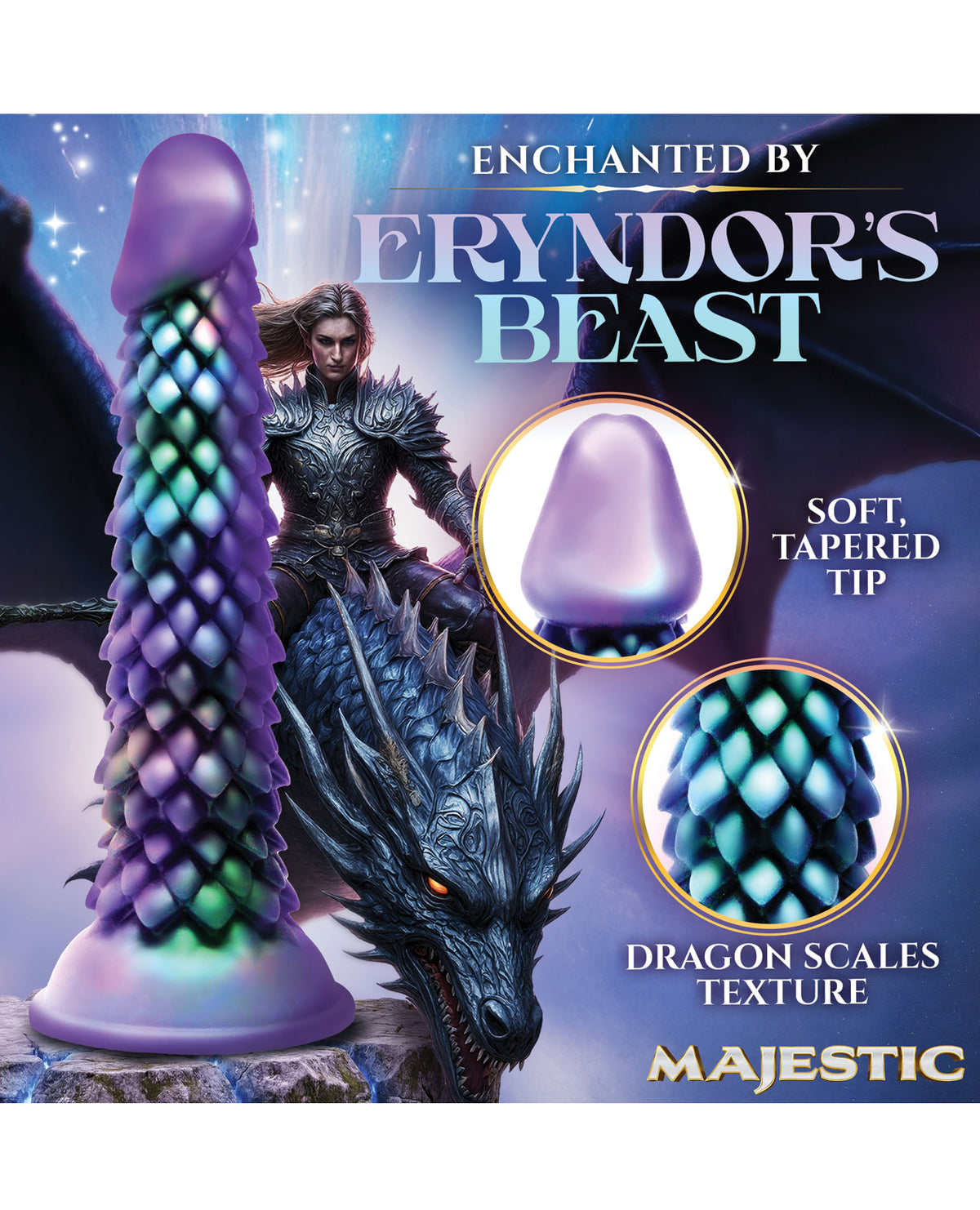 Majestic Eryndor Silicone Dildo by Majestic