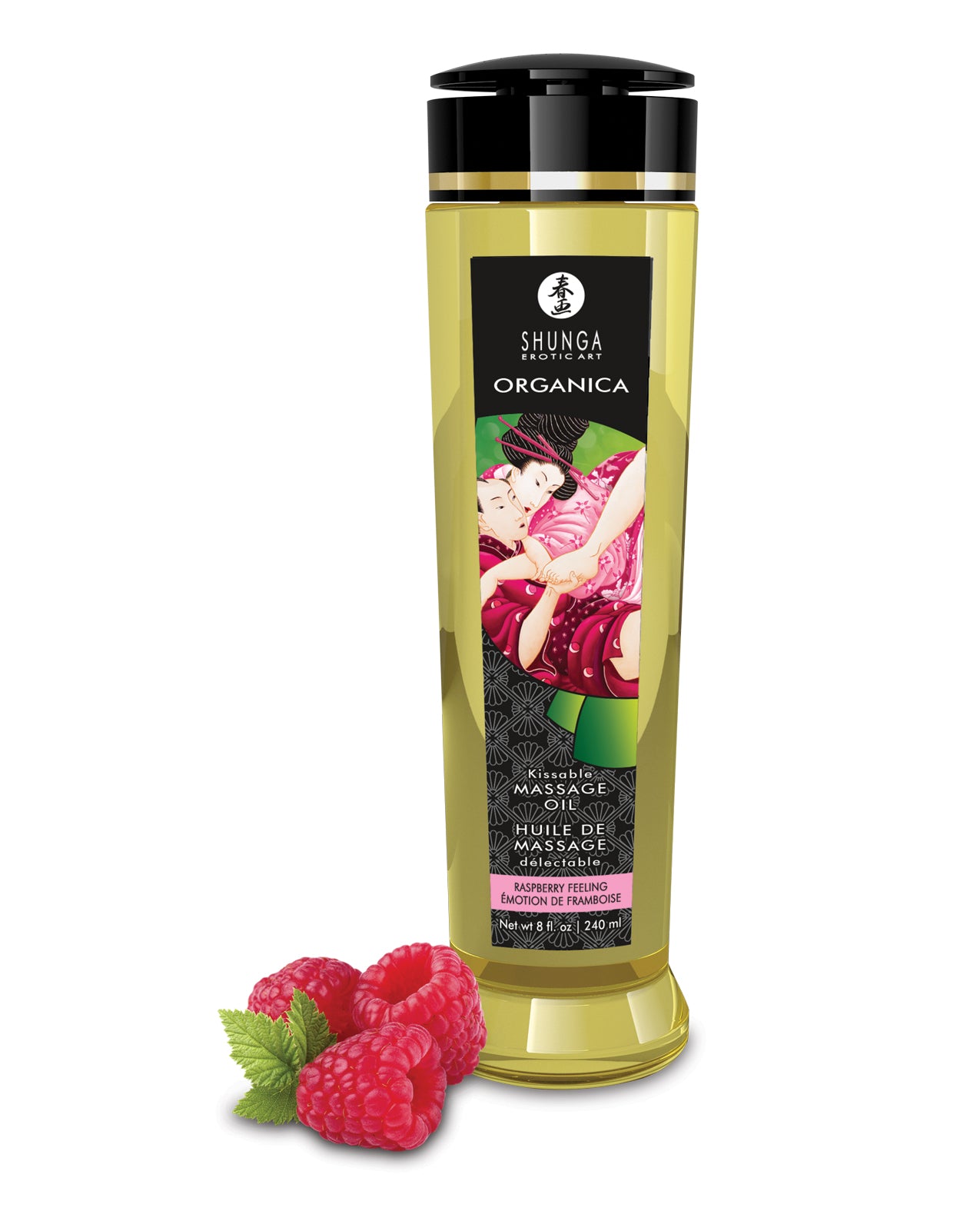 Shunga Organica Kissable Massage Oil - 8 oz Raspberry Feeling by Shunga