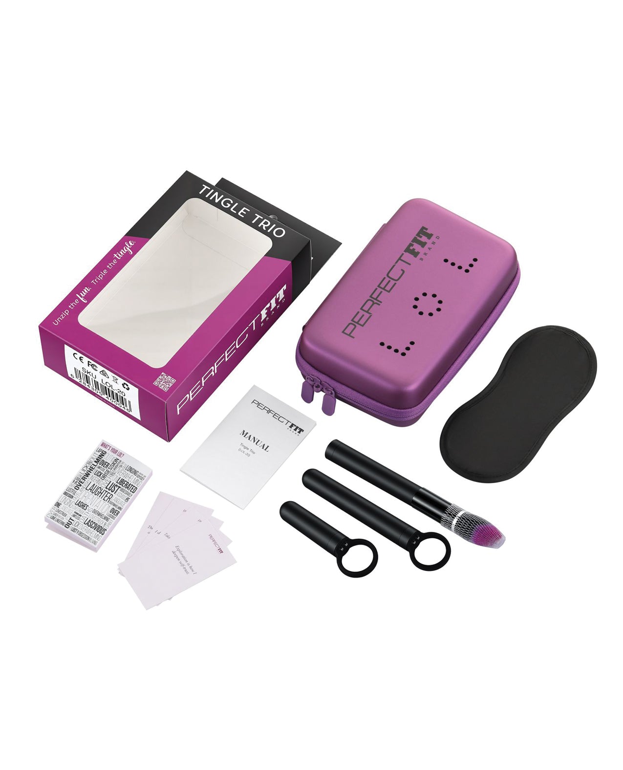 Perfect Fit LOL Tingle Trio 3 pc Vibrator Set w/Case by Perfect Fit