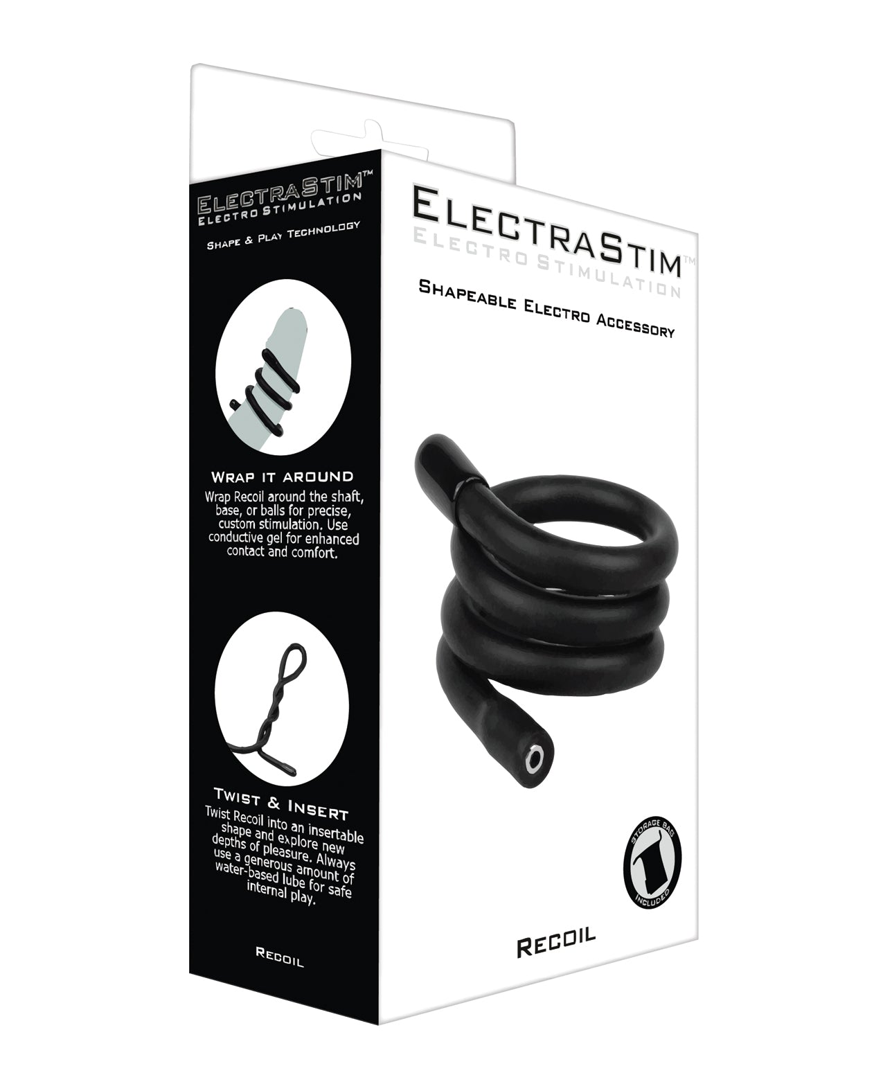 ElectraStim Recoil Zero Memory Shape & Play Uni-Polar - Black by ElectraStim