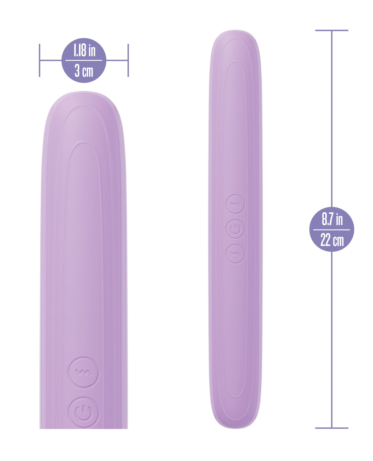 Play With Me Double Ended Vibrator - Purple by Play With Me