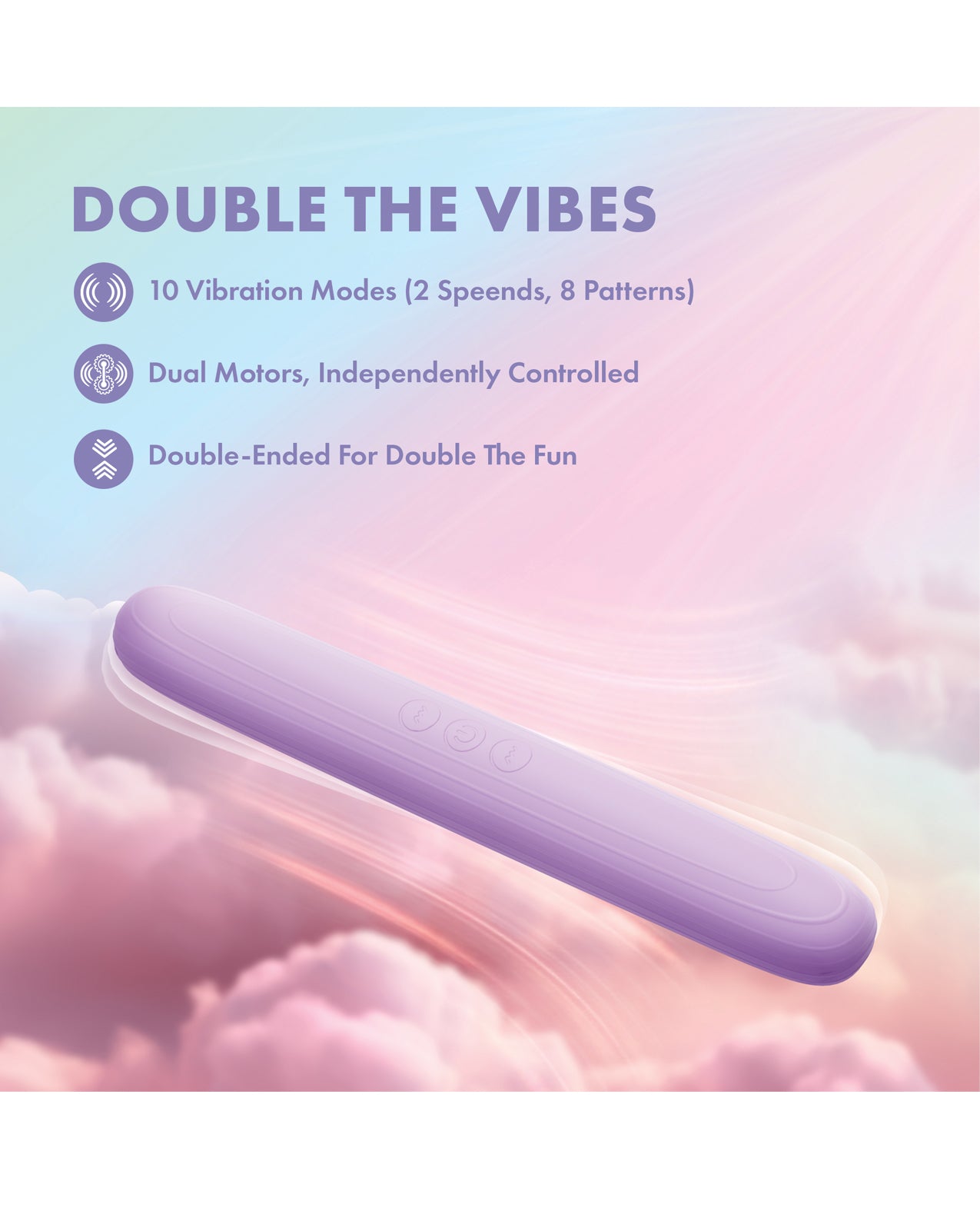 Play With Me Double Ended Vibrator - Purple by Play With Me