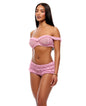 Soft Girl Era Sheer Mesh & Lace Bralette 2 pc Set - Light Pink MD by Forplay
