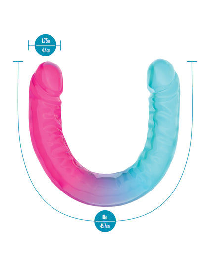 Blush B Yours 18" XX Large Double Dong Candy Papi - Multi Colors by B Yours