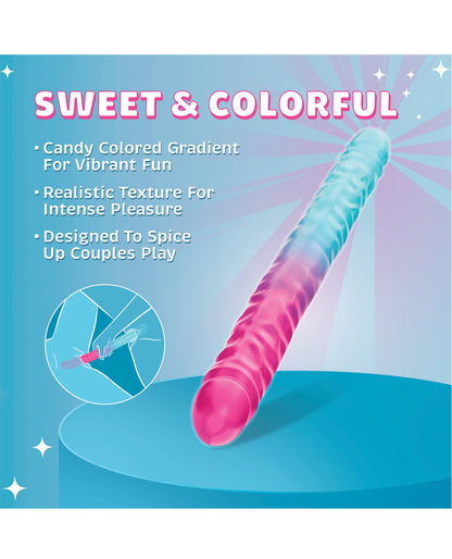 Blush B Yours 18" XX Large Double Dong Candy Papi - Multi Colors by B Yours