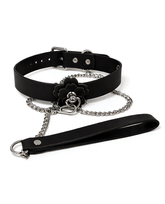 Heat Tease Flower Collar - Black/Pink by Heat Tease