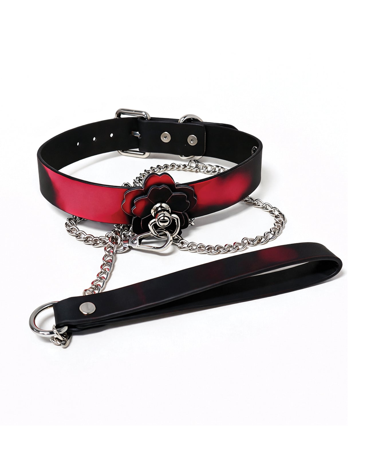 Heat Tease Flower Collar - Black/Pink by Heat Tease