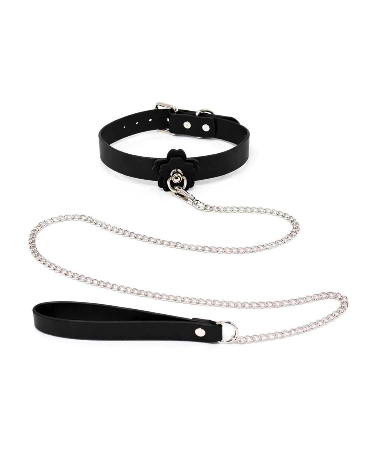 Heat Tease Flower Collar - Black/Pink by Heat Tease
