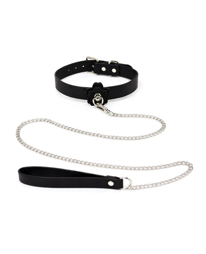 Heat Tease Flower Collar - Black/Pink by Heat Tease